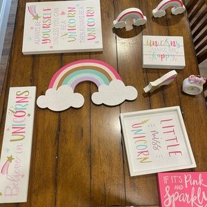 Girls bedroom decor.